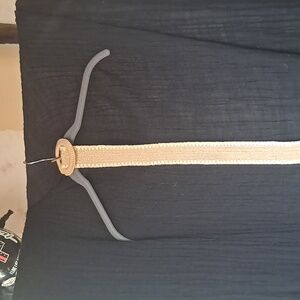 Source Unknown Cream and Tan Belt